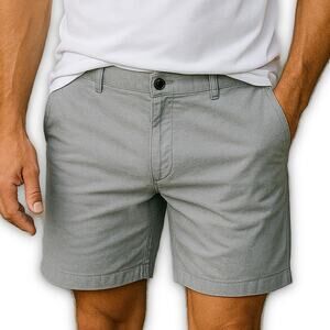 J.Crew Chambray Chino Shorts Blue Cotton Size 34
